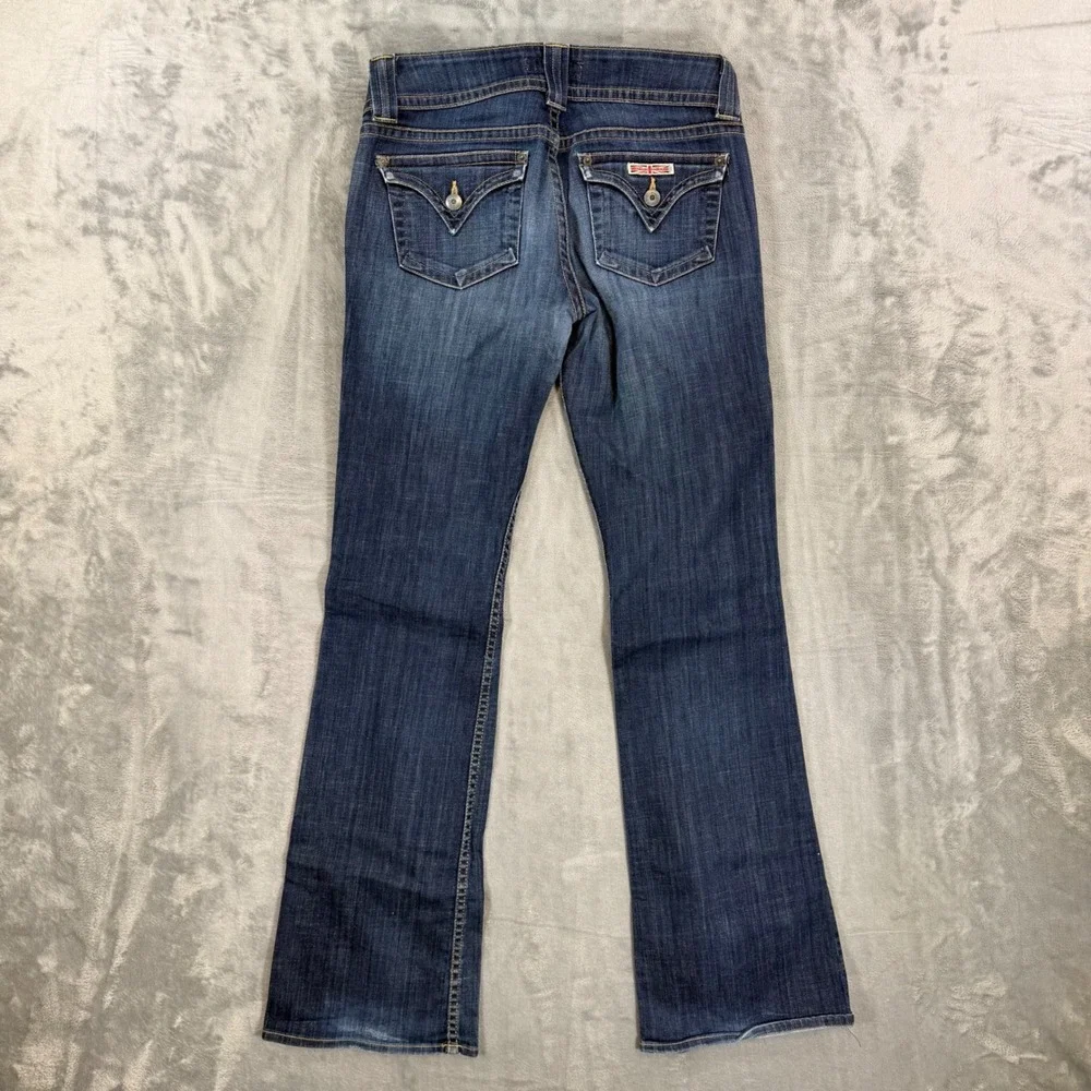 Hudson Beth Baby Bootcut Jeans Women's Size 28‎ Blue Dark Wash Distressed Denim